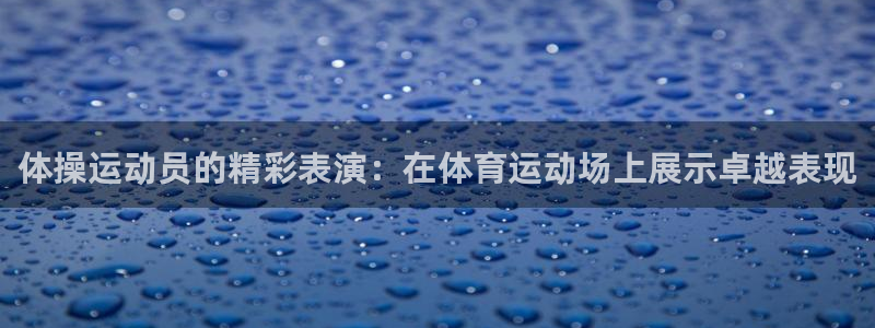 佛山市南海意昂机电仪器有限公司：体操运动员的精彩表演：在体育运动场上展示卓越表现