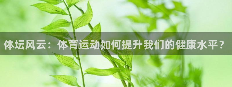 蓝图娱乐体育平台总代理：体坛风云：体育运动如何提升我们的健康水平？
