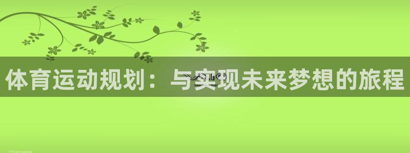 蓝图娱乐4平台：体育运动规划：与实现未来梦想的旅程